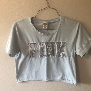Victoria’s Secret PINK T-Shirt Baby blue-Medium